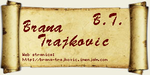 Brana Trajković vizit kartica